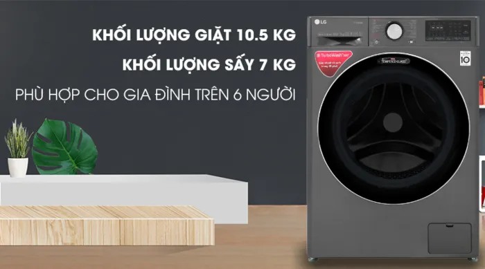 Máy giặt sấy thương hiệu LG FV1450H2B